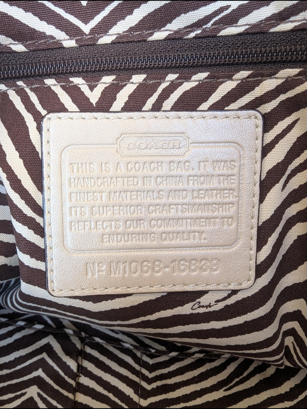 Coach Natural Woven Straw Tote with Snake-Print Trim - Picture 10 of 12